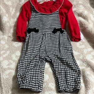 Wonder Nation baby houndstooth & Carter's Red and Black Snowflake Baby Outfit